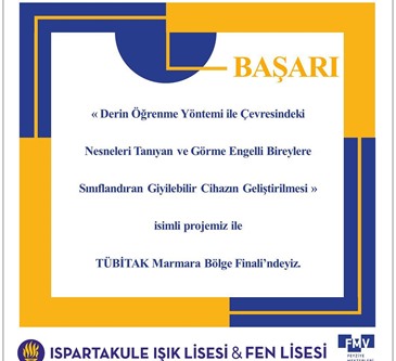 TÜBİTAK Marmara Bölge Finalindeyiz