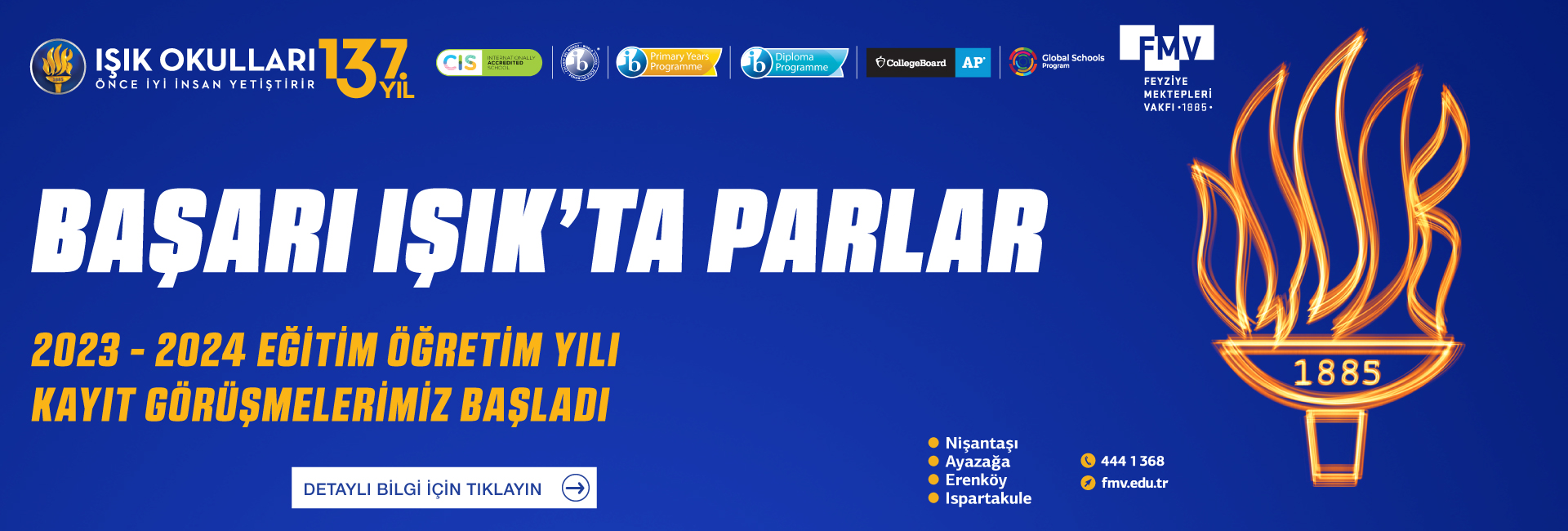 FMV Işık Okullarında 2023–2024 Eğitim Öğretim Yılı kayıt görüşmelerimiz başladı.